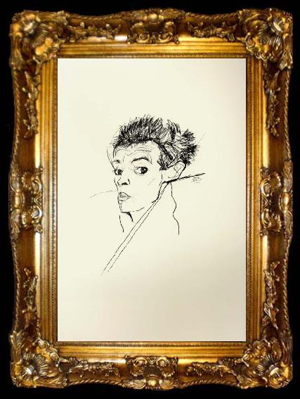 framed  Egon Schiele Self Portrait, ta009-2